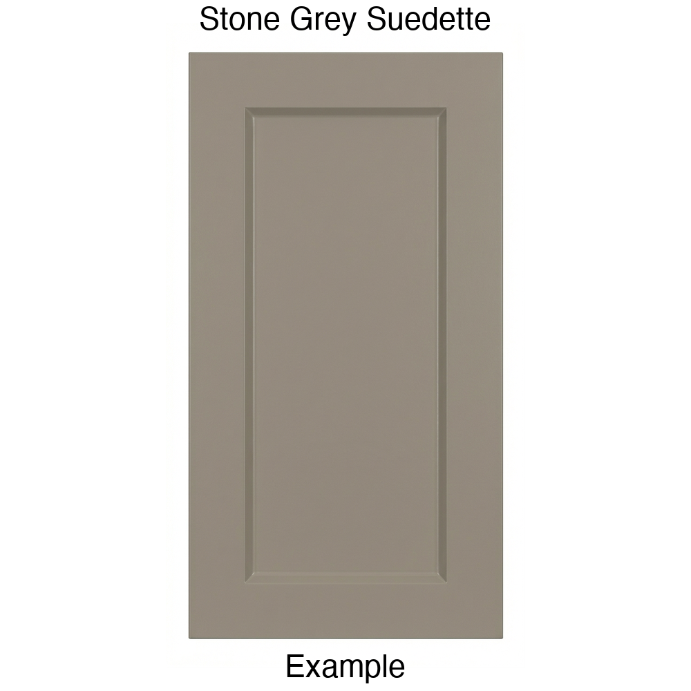 DR1 Recessed Panel Thermofoil Cabinet Door (Artesia Style) in Stone Grey Suedette