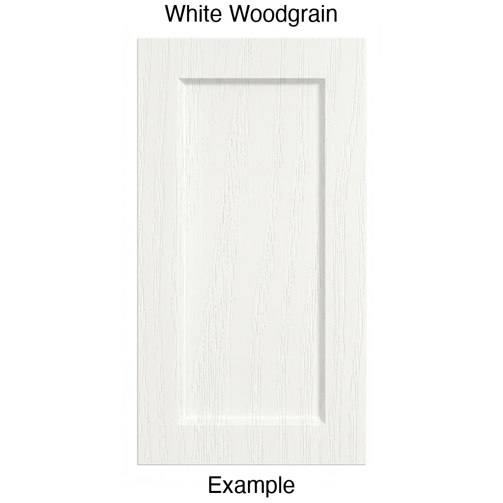 DR1 Recessed Panel Thermofoil Cabinet Door (Artesia Style) in White Woodgrain