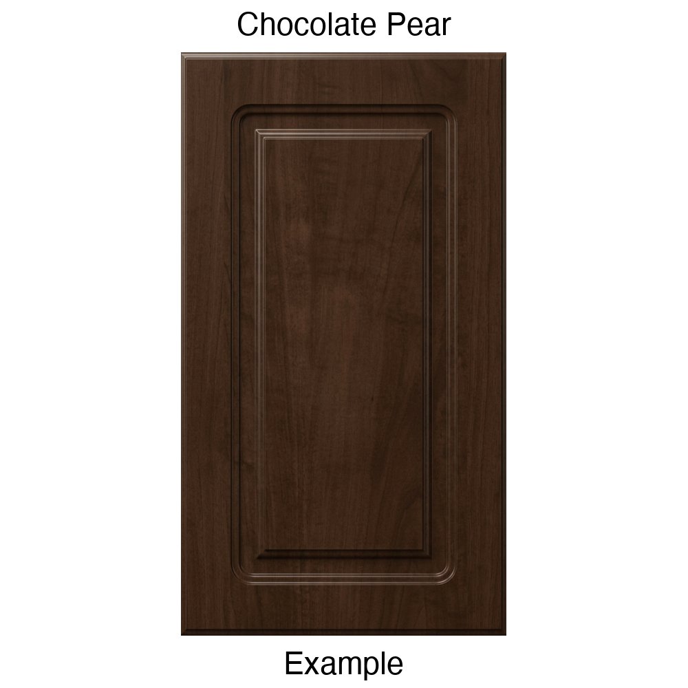 DR8 Raised Panel Thermofoil Cabinet Door in Chocolate Pear