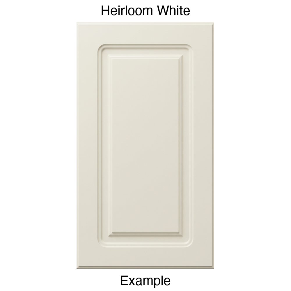 DR8 Raised Panel Thermofoil Cabinet Door in Heirloom White