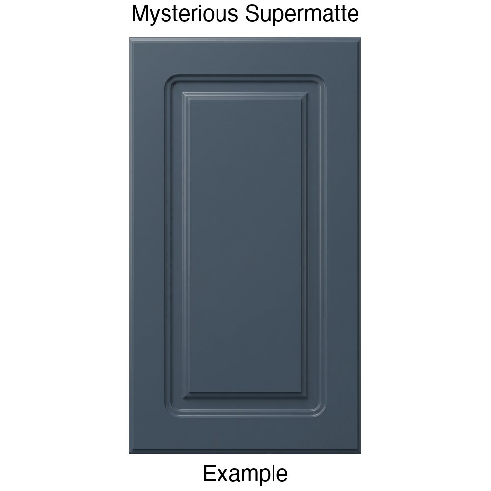 DR8 Raised Panel Thermofoil Cabinet Door in Mysterious Supermatte