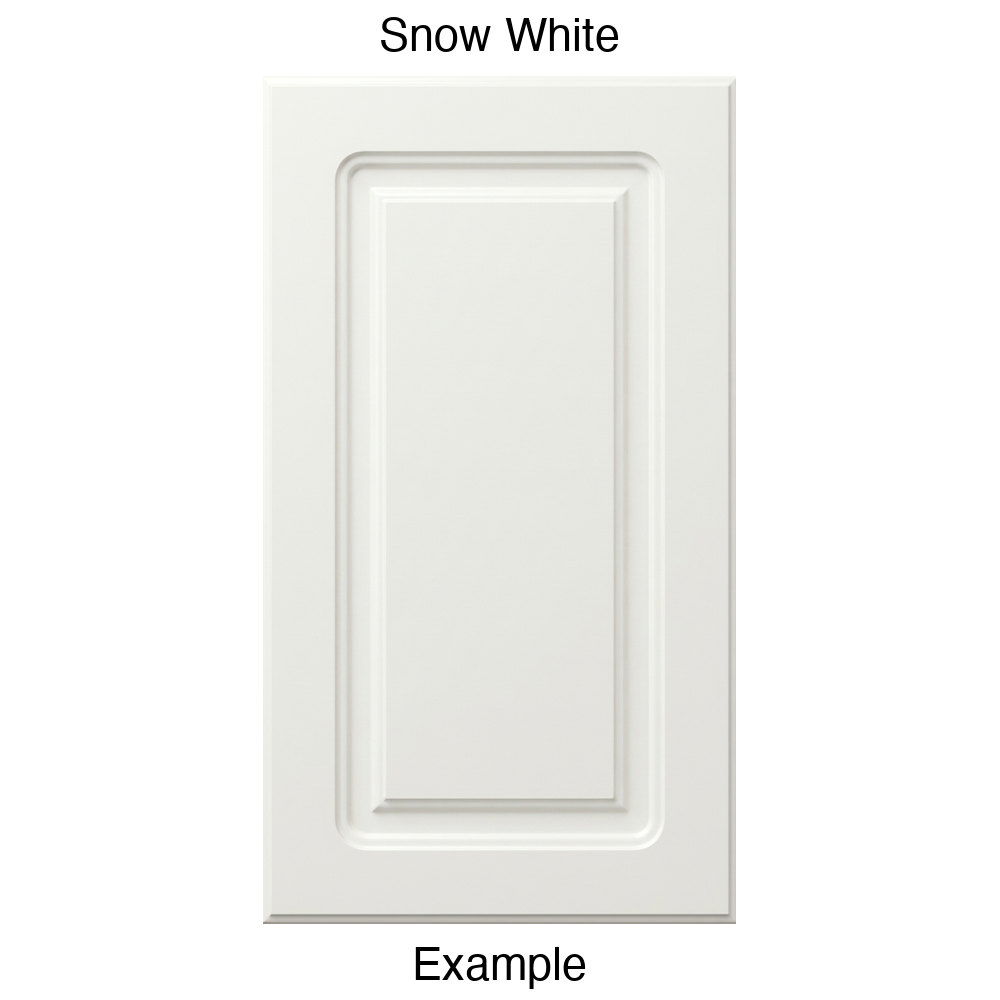 DR8 Raised Panel Thermofoil Cabinet Door in Snow White