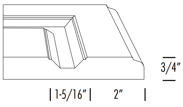 Side profile of DR31 RTF drawer front