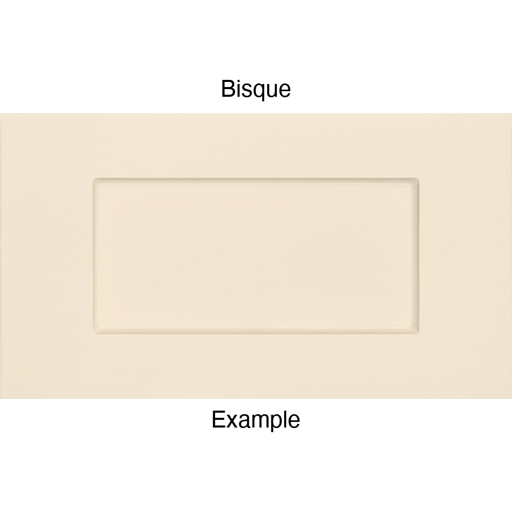 DSS218 Thermofoil Drawer Front (Shallow Shaker Style), Routed, in Bisque