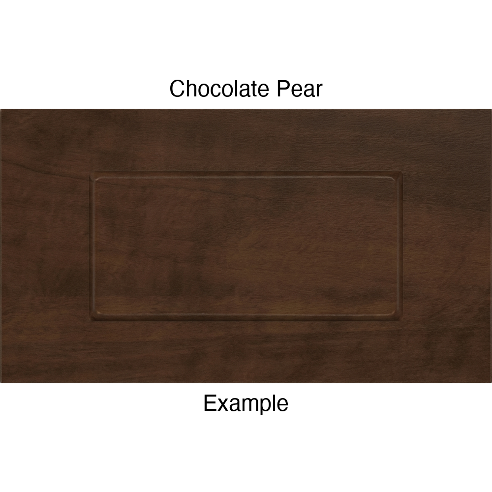 DSS218 Thermofoil Drawer Front (Shallow Shaker Style), Routed, in Chocolate Pear