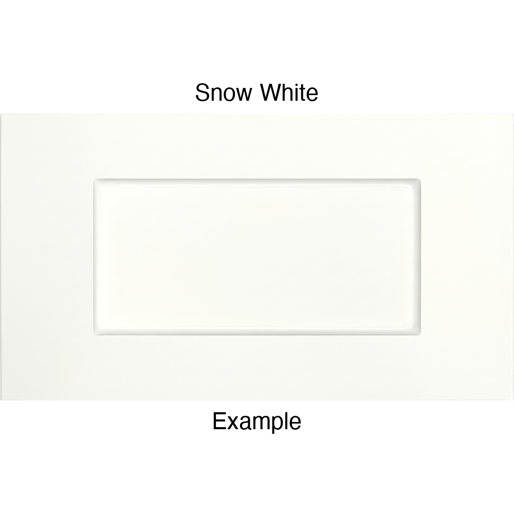 DSS218 Thermofoil Drawer Front (Shallow Shaker Style), Routed, in Snow White