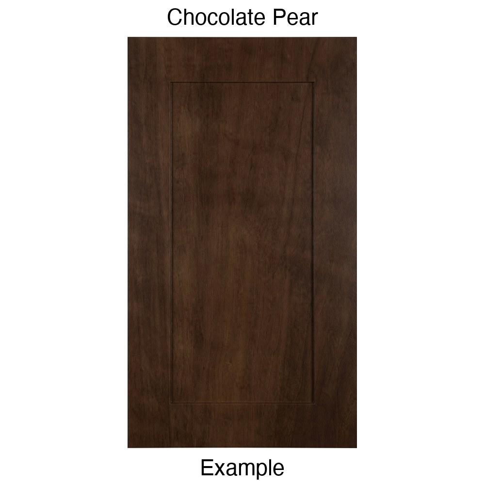 DSS218 Recessed Panel Thermofoil Cabinet Door (Shallow Shaker Style) in Chocolate Pear
