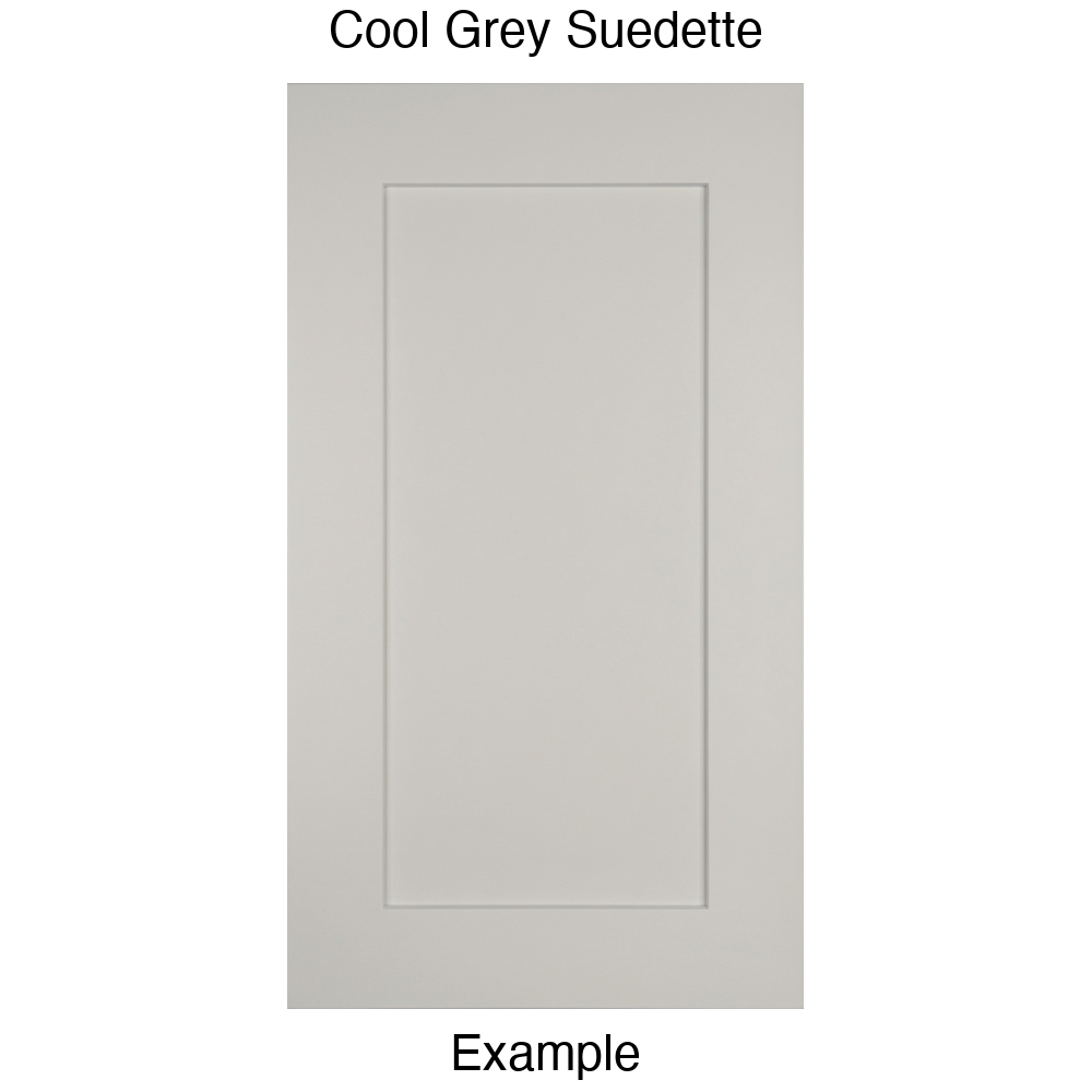 DSS218 Recessed Panel Thermofoil Cabinet Door (Shallow Shaker Style) in Cool Grey Suedette