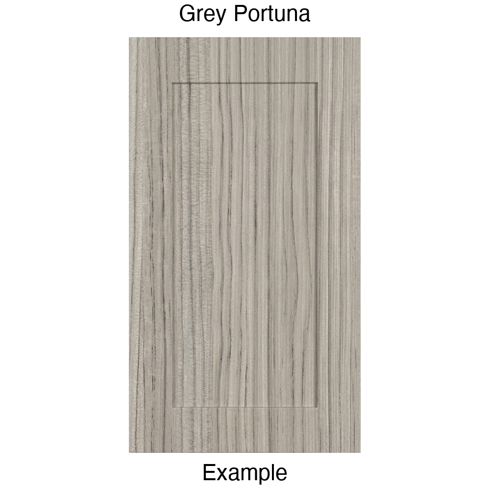 DSS218 Recessed Panel Thermofoil Cabinet Door (Shallow Shaker Style) in Grey Portuna