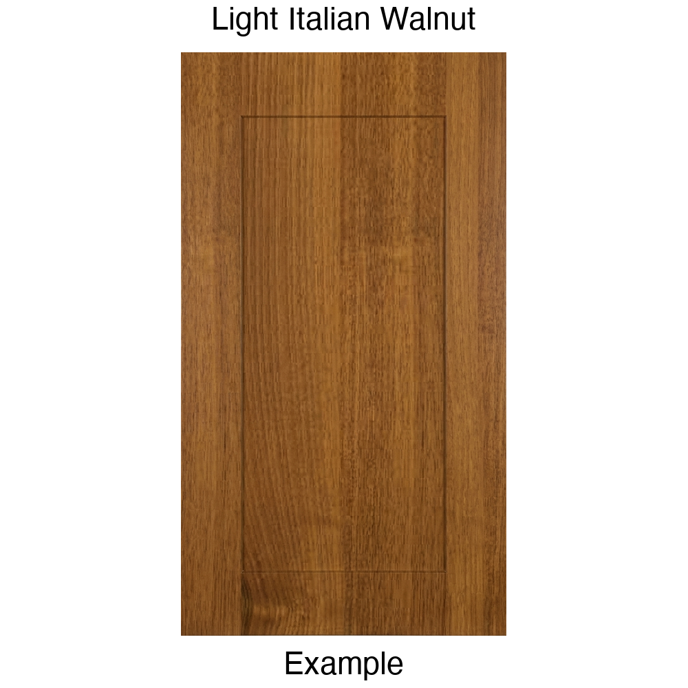 DSS218 Recessed Panel Thermofoil Cabinet Door (Shallow Shaker Style) in Light Italian Walnut