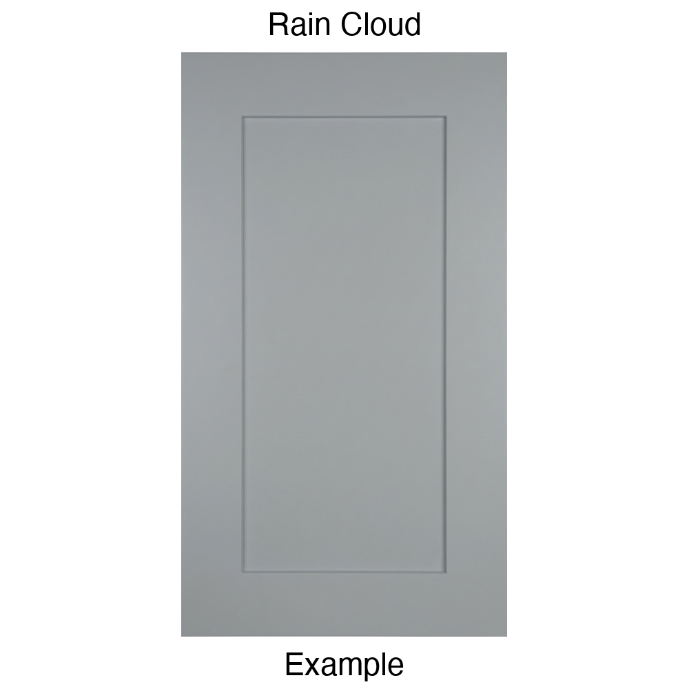 DSS218 Recessed Panel Thermofoil Cabinet Door (Shallow Shaker Style) in Rain Cloud