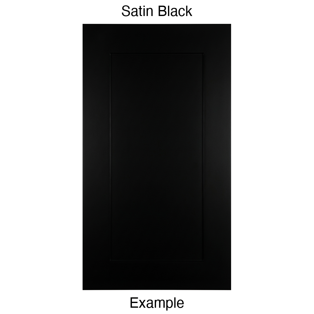 DSS218 Recessed Panel Thermofoil Cabinet Door (Shallow Shaker Style) in Satin Black