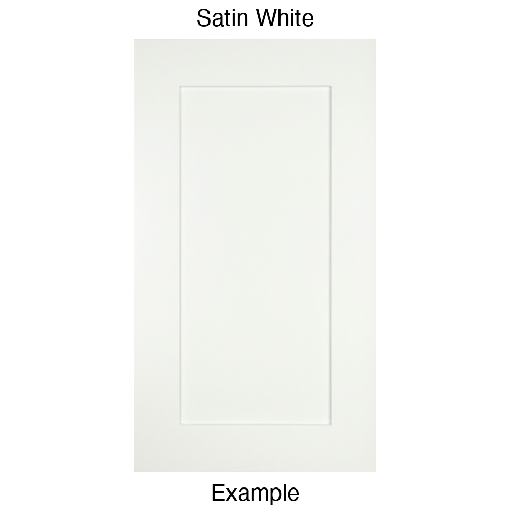 DSS218 Recessed Panel Thermofoil Cabinet Door (Shallow Shaker Style) in Satin White