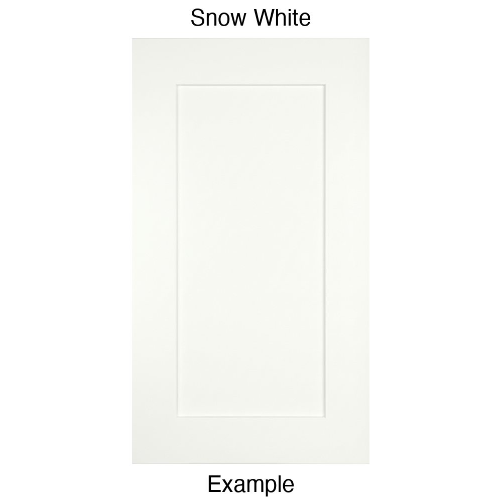 DSS218 Recessed Panel Thermofoil Cabinet Door (Shallow Shaker Style) in Snow White