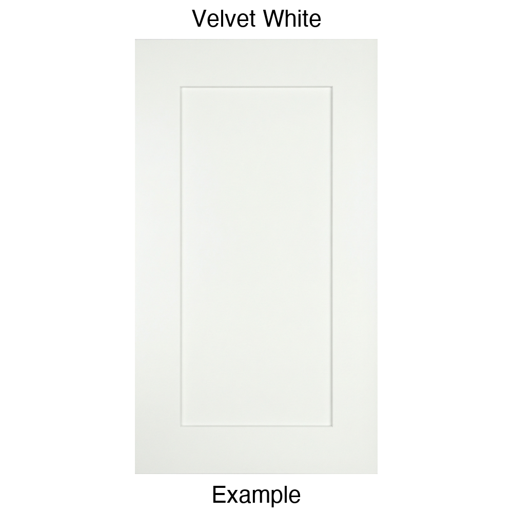 DSS218 Recessed Panel Thermofoil Cabinet Door (Shallow Shaker Style) in Velvet White