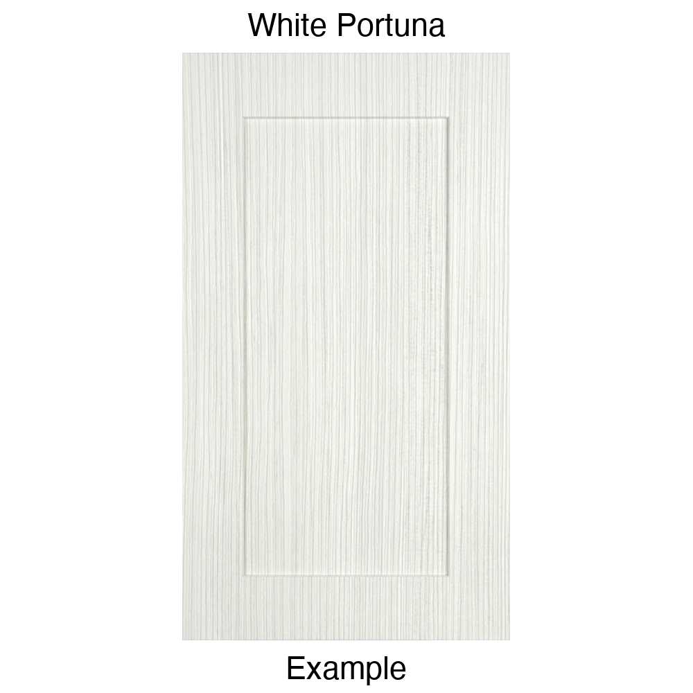 DSS218 Recessed Panel Thermofoil Cabinet Door (Shallow Shaker Style) in White Portuna