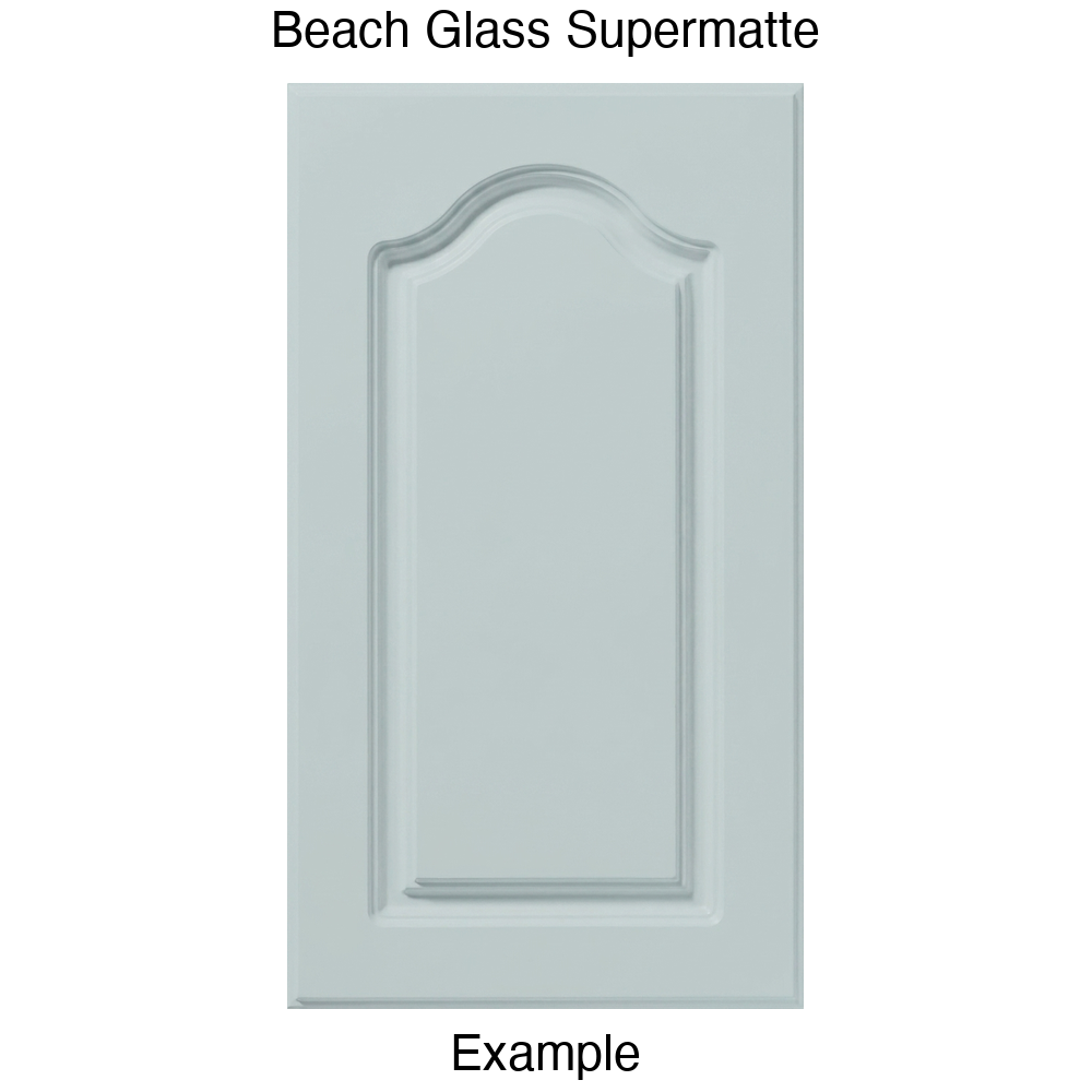 FC714 Cathedral Raised Panel Thermofoil Cabinet Door in Beach Glass Supermatte