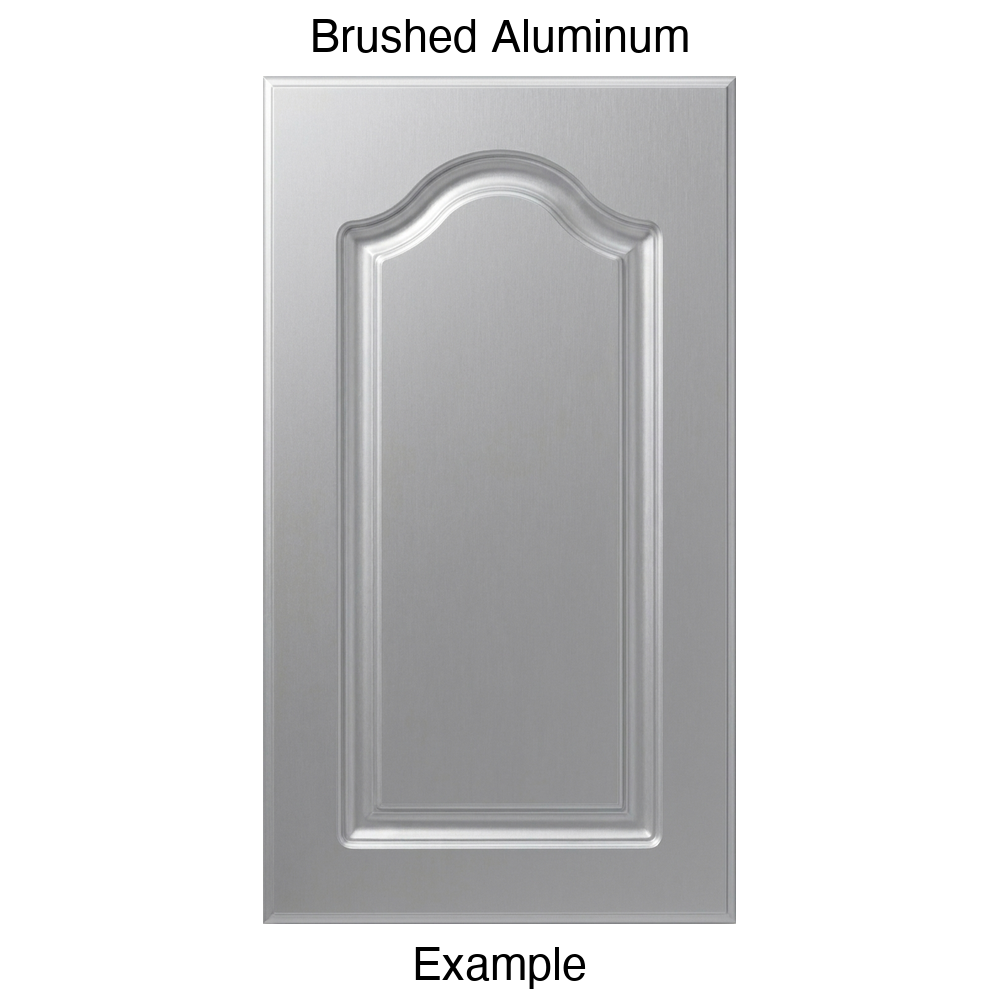 FC714 Cathedral Raised Panel Thermofoil Cabinet Door in Brushed Aluminum