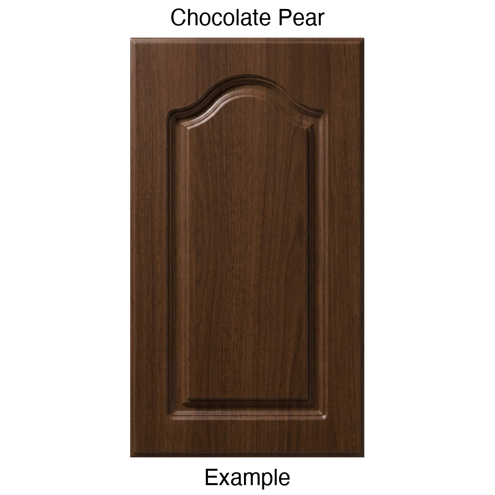 FC714 Cathedral Raised Panel Thermofoil Cabinet Door in Chocolate Pear