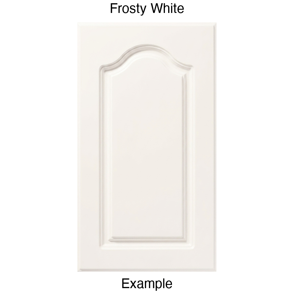 FC714 Cathedral Raised Panel Thermofoil Cabinet Door in Frosty White