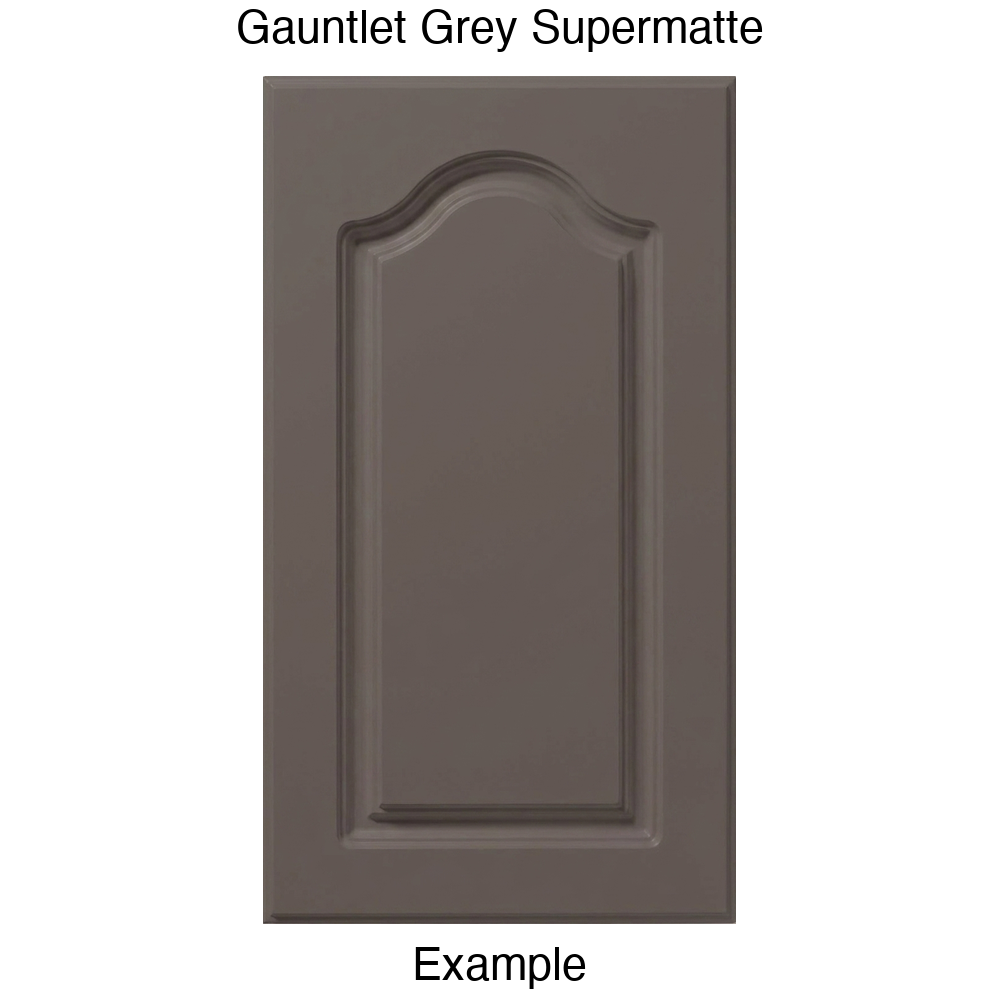 FC714 Cathedral Raised Panel Thermofoil Cabinet Door in Gauntlet Grey Supermatte
