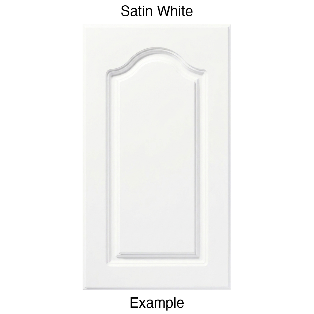 FC714 Cathedral Raised Panel Thermofoil Cabinet Door in Satin White