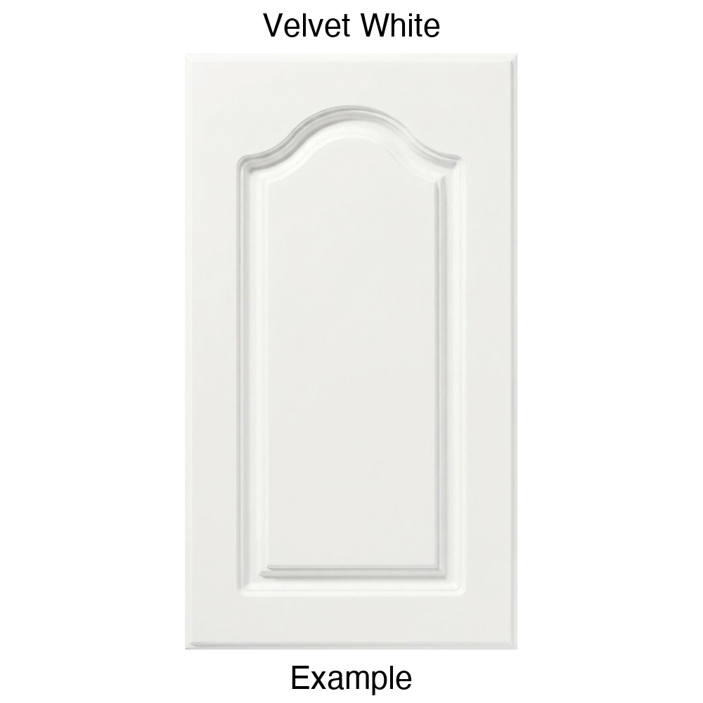 FC714 Cathedral Raised Panel Thermofoil Cabinet Door in Velvet White