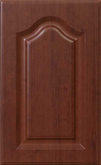 Thermofoil cabinet door with raised arch center panel