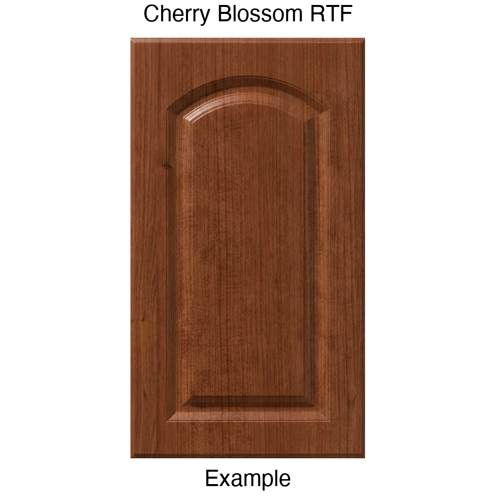 FS846 Arched Raised Panel Thermofoil Cabinet Door in Cherry Blossom