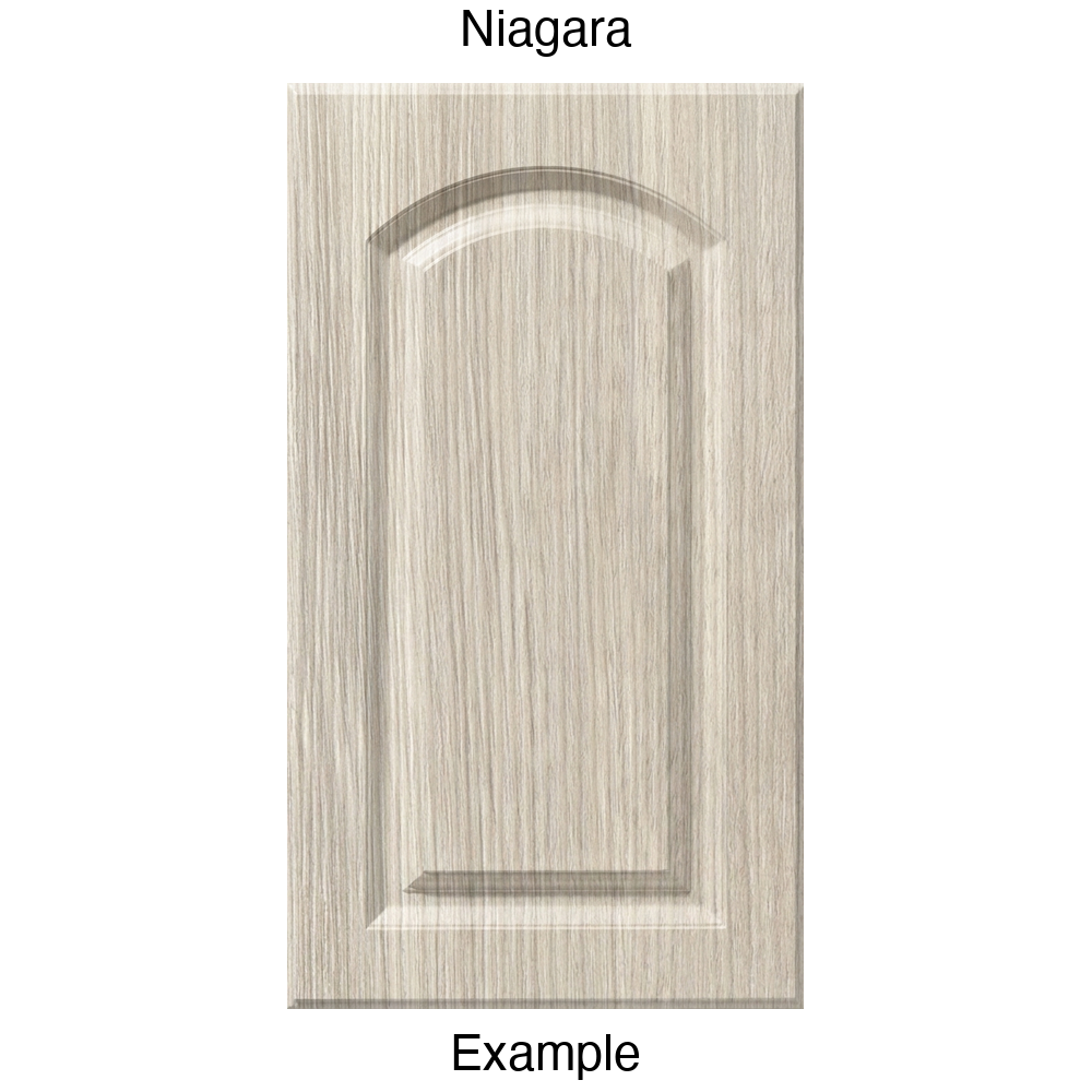 FS846 Arched Raised Panel Thermofoil Cabinet Door in Niagara