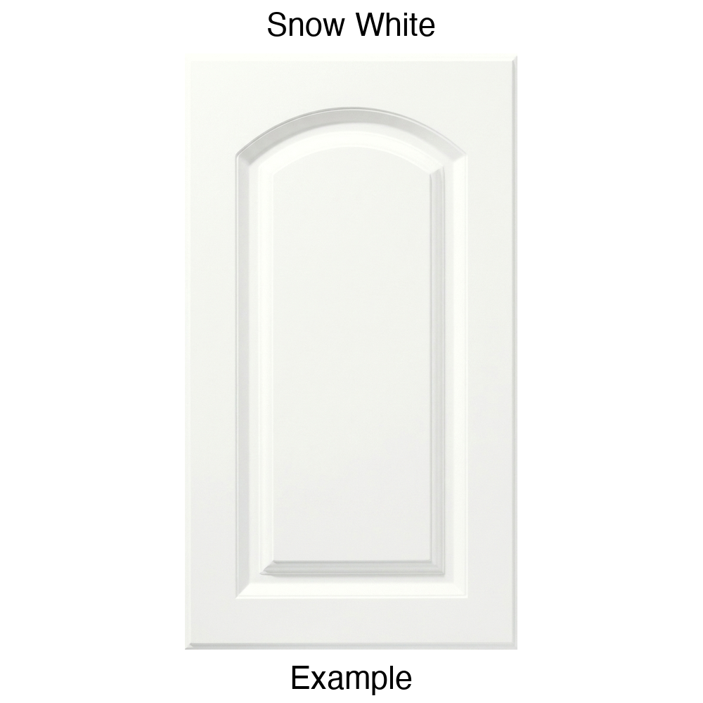FS846 Arched Raised Panel Thermofoil Cabinet Door in Snow White