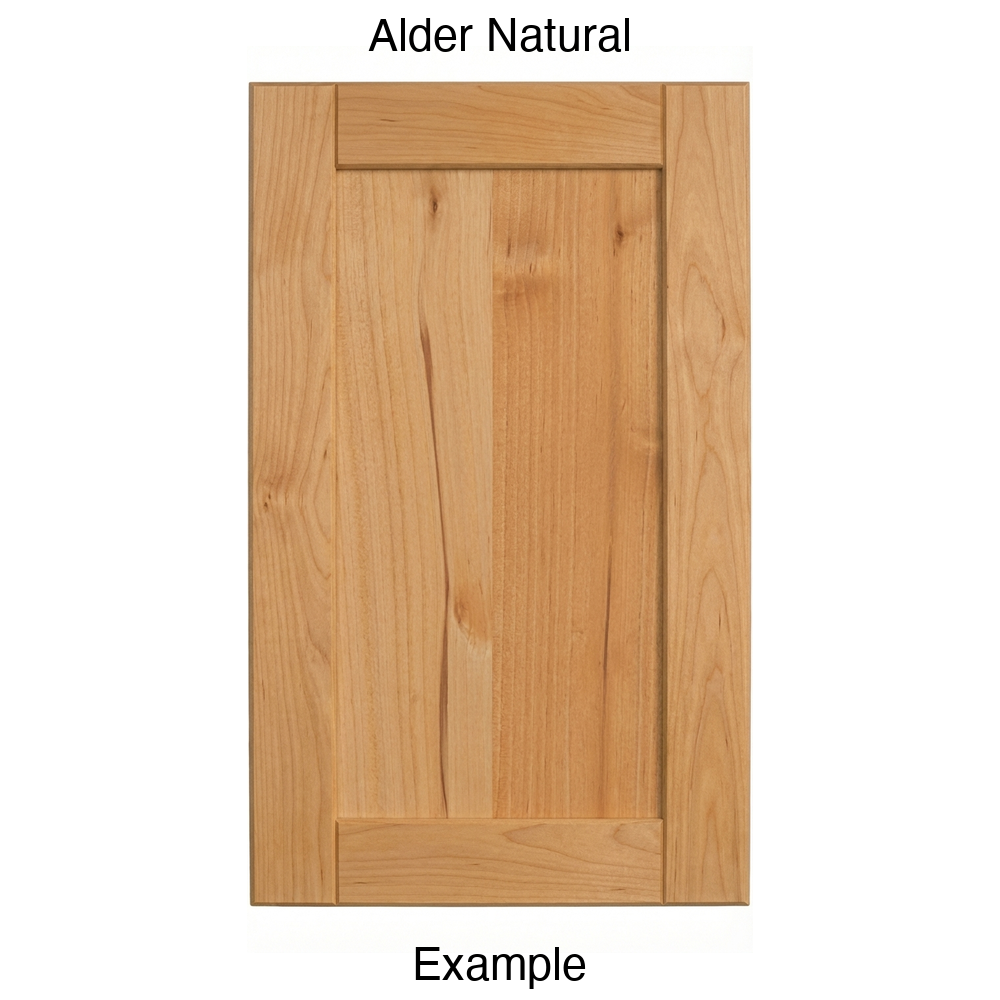 Jasper Recessed Panel Cabinet Door in Alder Natural