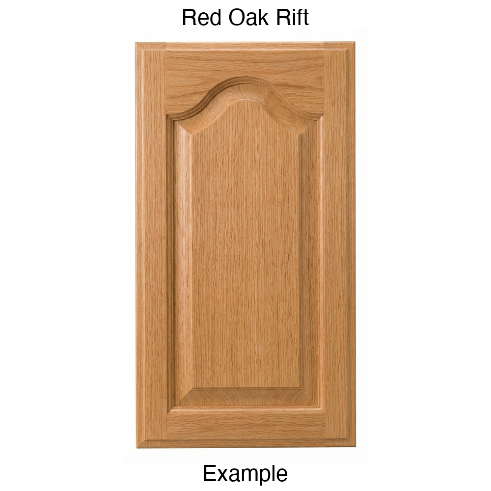 Liberty Cathedral Raised Panel Cabinet Door in Red Oak Rift