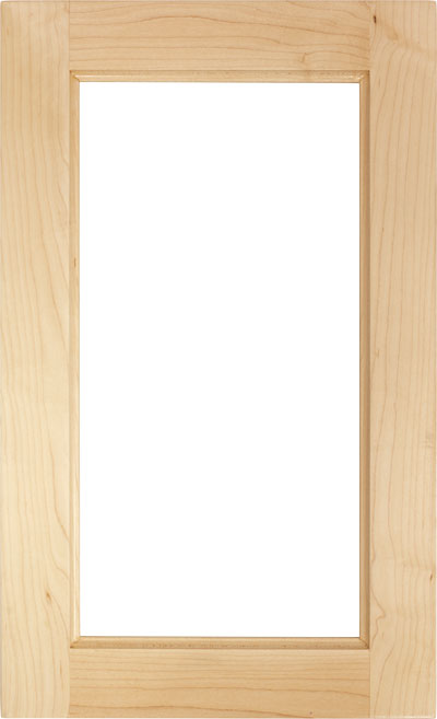 The Owen cabinet door with inset glass pane and small coved inner edge