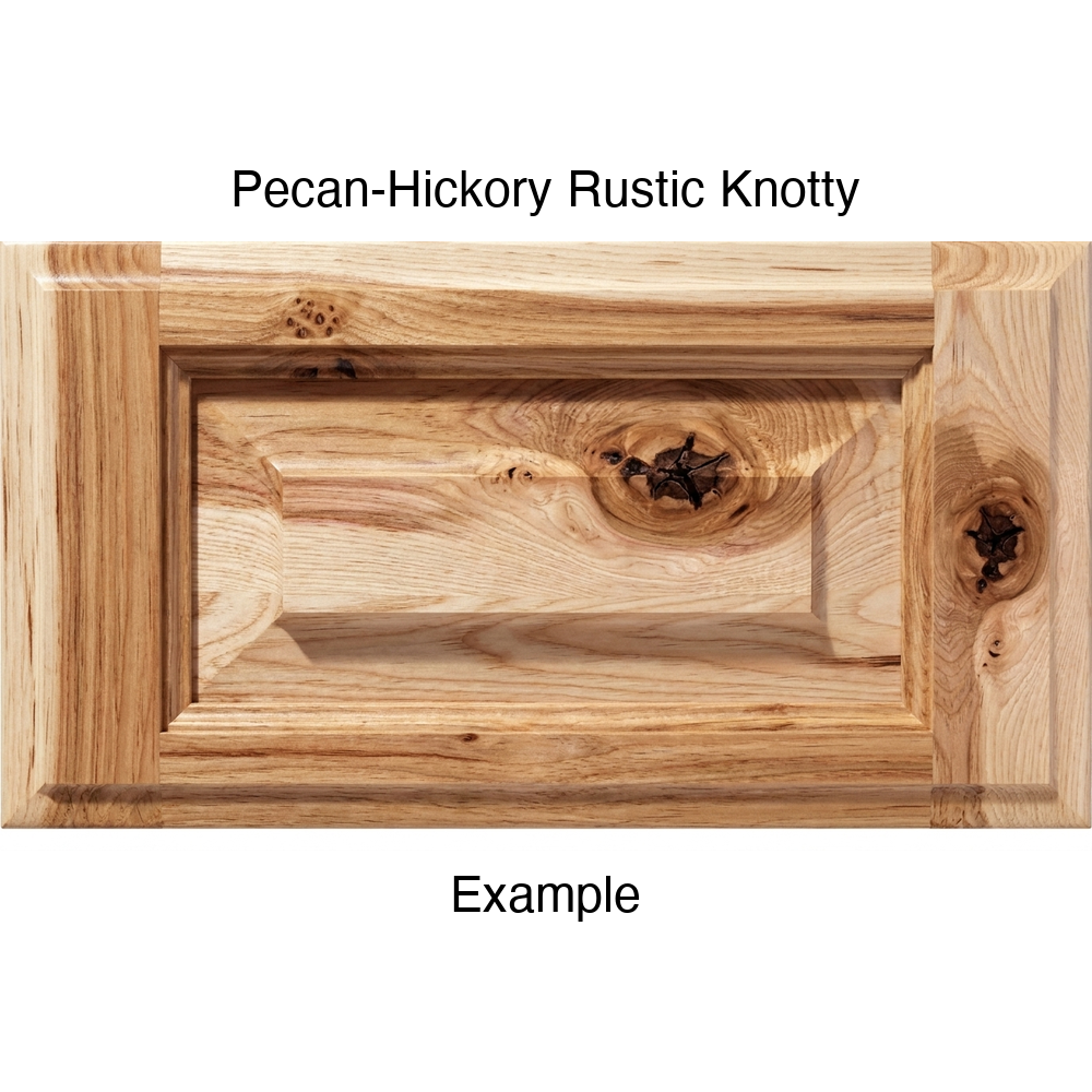 Revere Drawer Front, 5-Piece, in Pecan-Hickory Rustic Knotty