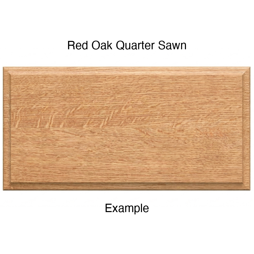 Revere Drawer Front, Solid, in Red Oak Quarter Sawn