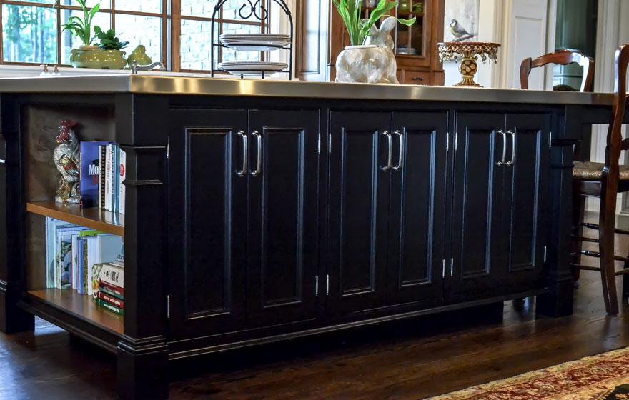 Kitchen island featuring San Marino cabinets