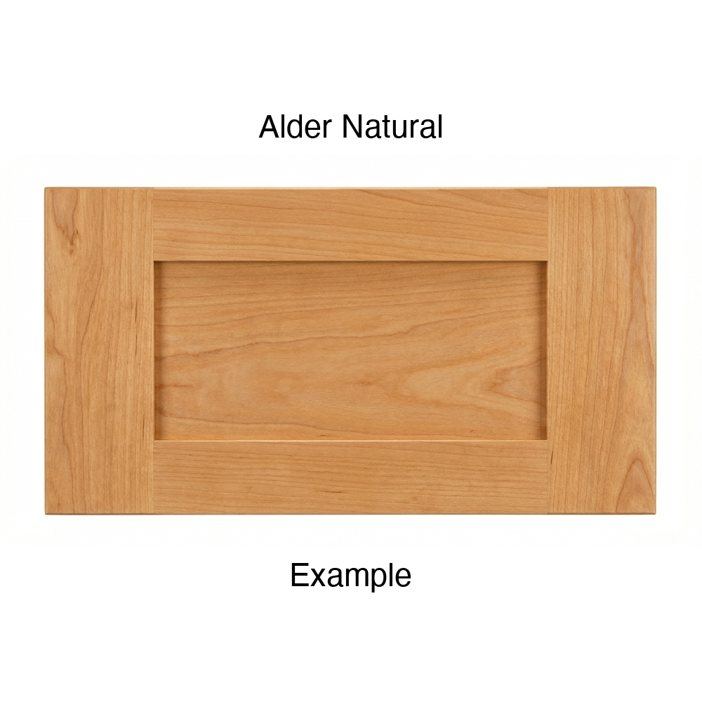 Shaker Drawer Front, 5-Piece, in Alder Natural