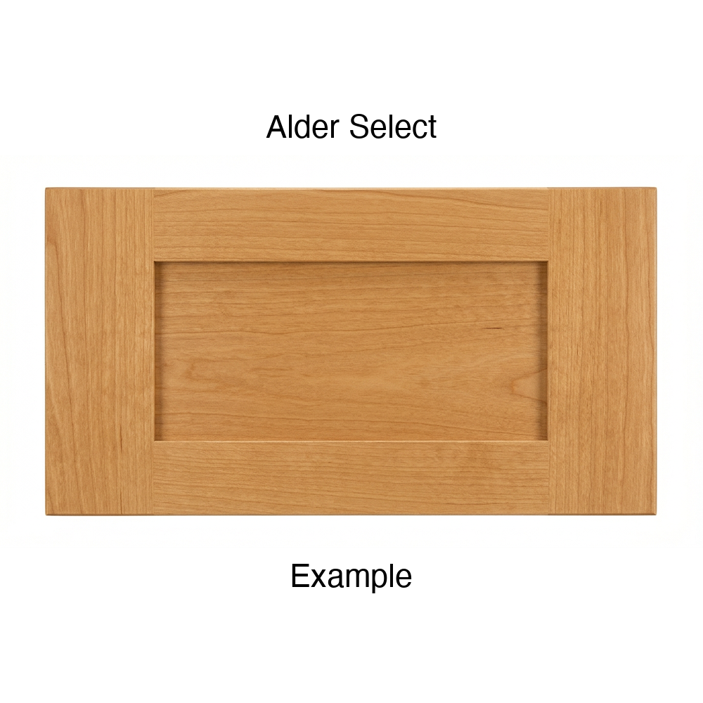 Shaker Drawer Front, 5-Piece, in Alder Select