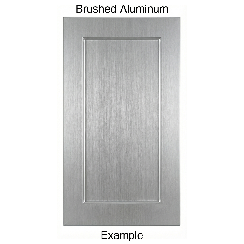 DRS131 Recessed Panel Thermofoil Cabinet Door (Shaker Style) in Brushed Aluminum