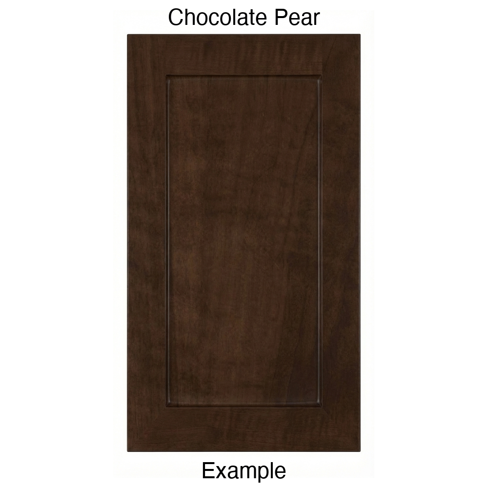 DRS131 Recessed Panel Thermofoil Cabinet Door (Shaker Style) in Chocolate Pear