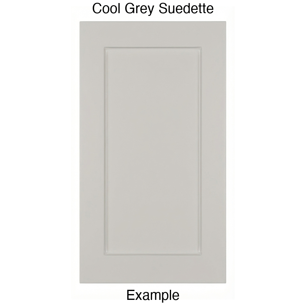 DRS131 Recessed Panel Thermofoil Cabinet Door (Shaker Style) in Cool Grey Suedette