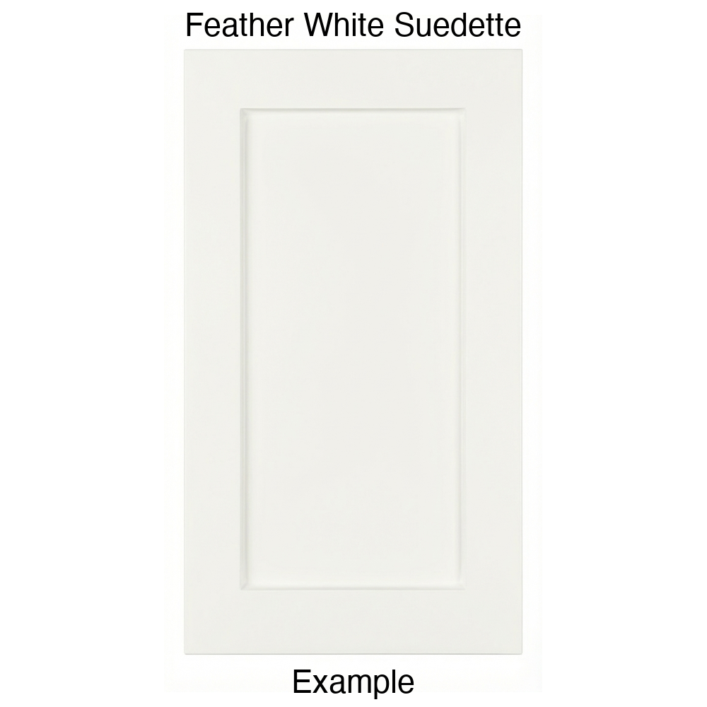 DRS131 Recessed Panel Thermofoil Cabinet Door (Shaker Style) in Feather White Suedette