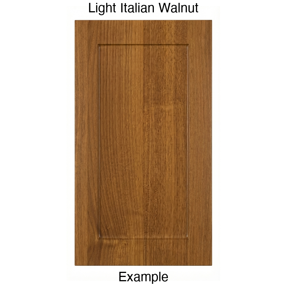 DRS131 Recessed Panel Thermofoil Cabinet Door (Shaker Style) in Light Italian Walnut