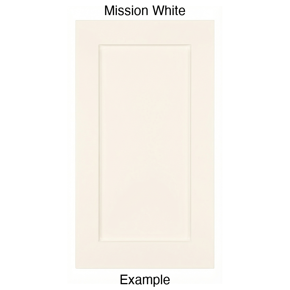 DRS131 Recessed Panel Thermofoil Cabinet Door (Shaker Style) in Mission White