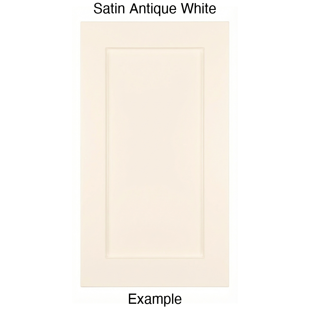 DRS131 Recessed Panel Thermofoil Cabinet Door (Shaker Style) in Satin Antique White