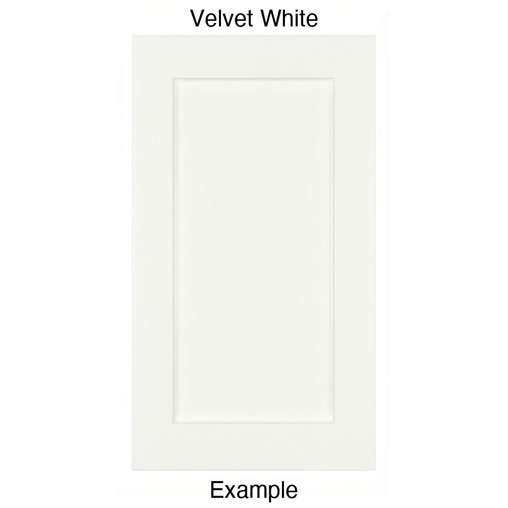 DRS131 Recessed Panel Thermofoil Cabinet Door (Shaker Style) in Velvet White