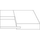 Cutaway detail of The Sawyer cabinet door - a larger version of the classic Shaker with 3 inch stiles & rails