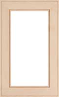 The Harmony single panel glass cabinet door with beaded inner and outside edge.