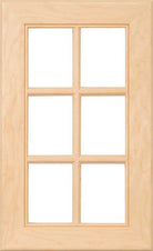 The Estrella French lite glass cabinet door with beaded inner edge detail